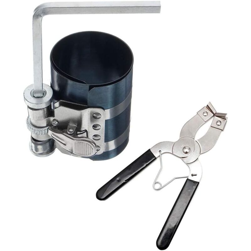 foto del prodotto kit di installazione e rimozione dell anello del pistone del motore dell auto, strumento del compressore e pinze di installazione del pistone