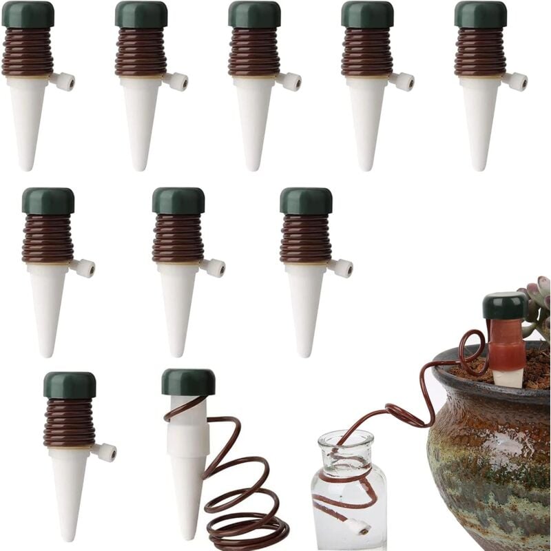 foto del prodotto kit di irrigazione a goccia da 10 pezzi, irrigazione delle piante da giardino, irrigazione automatica delle piante, sistema di irrigazione delle