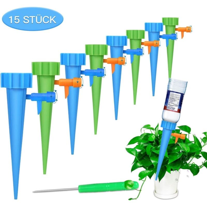 immagine 0 del prodotto kit di irrigazione automatica da 15 pezzi sistema di irrigazione regolabile per piante da giardino e fiori da interno