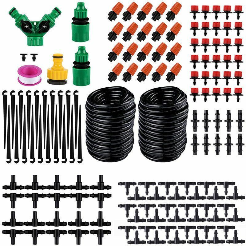 foto del prodotto kit di irrigazione automatica per micro irrigazione a goccia da 149 pezzi, kit di irrigazione automatica a goccia, sistema di irrigazione da