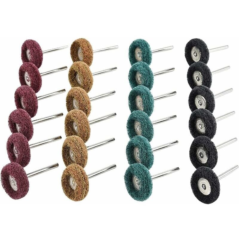 foto del prodotto kit di lucidatura per trapano da 40 pezzi, accessori dremel utensili rotanti dremel per lucidatura abrasiva 25 mm, grana 80 150 240 300, accessori