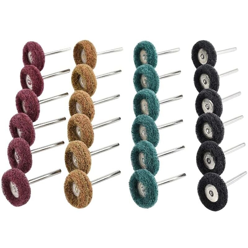 foto del prodotto kit di lucidatura per trapano da 40 pezzi, accessori per lucidatura abrasiva da 25 mm, utensili rotanti, grana 80 150 240 300, accessori per