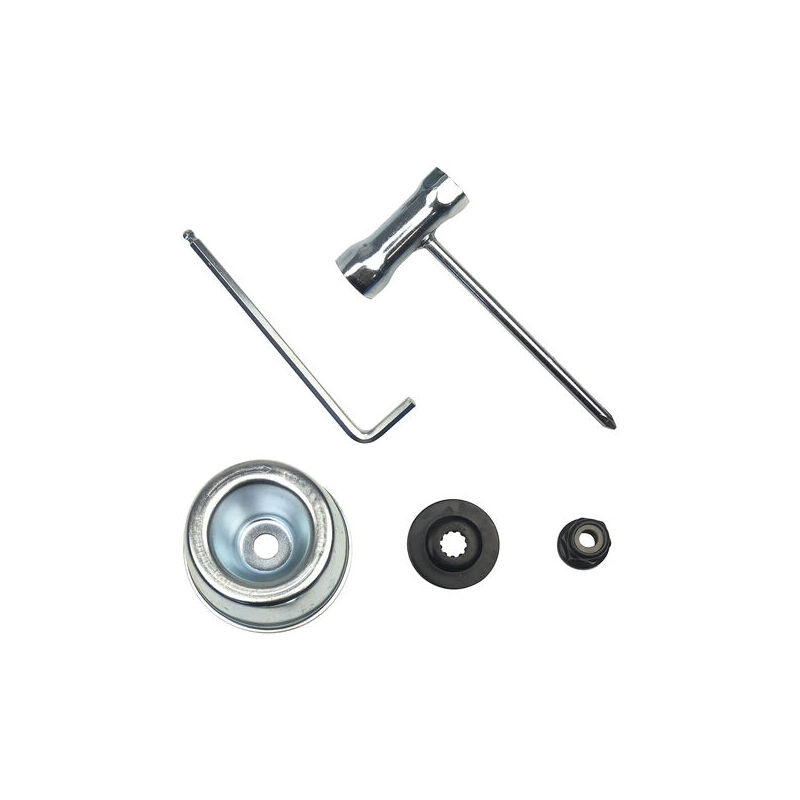 foto del prodotto kit di manutenzione dell attacco per decespugliatore della lama del decespugliatore di ricambio per decespugliatore stihl fs120 fs200 fs250, argento