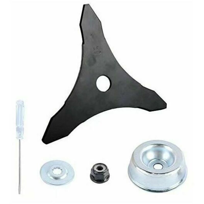 foto del prodotto kit di manutenzione per lama decespugliatore 3t con adattatore per lama tosaerba per macchine da giardinaggio