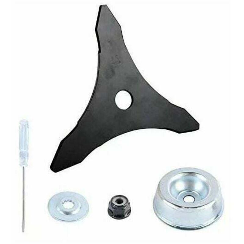 foto del prodotto kit di manutenzione per lama decespugliatore 3t con adattatore per lama tosaerba per macchine da giardinaggio