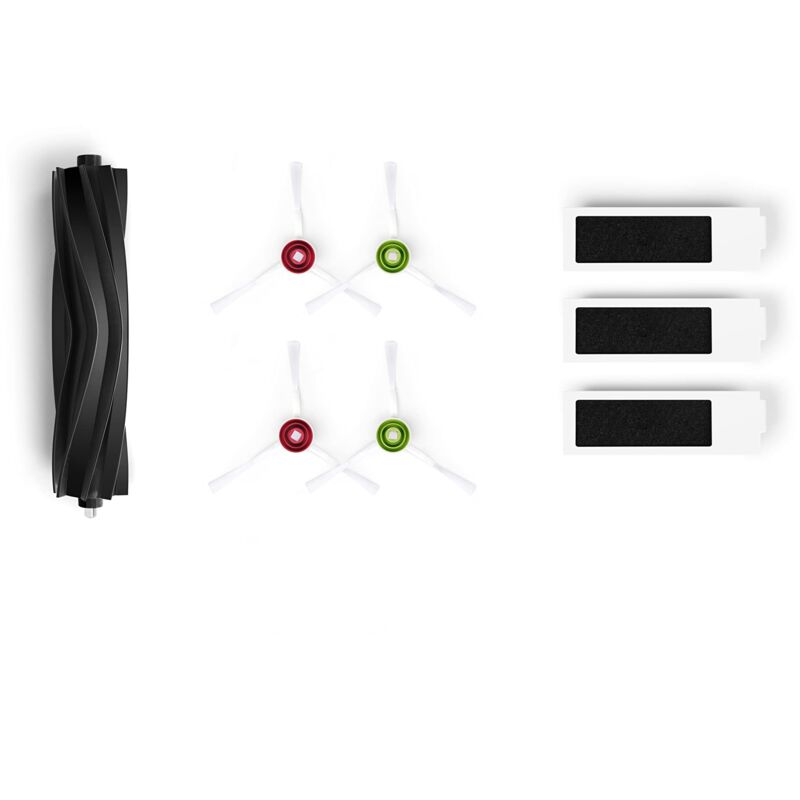 foto del prodotto kit di manutenzione, pezzi di ricambio, per deebot t20 omni con 1 spazzola principale in gomma, 4 spazzole laterali bianche, 3 filtri antibatterici,