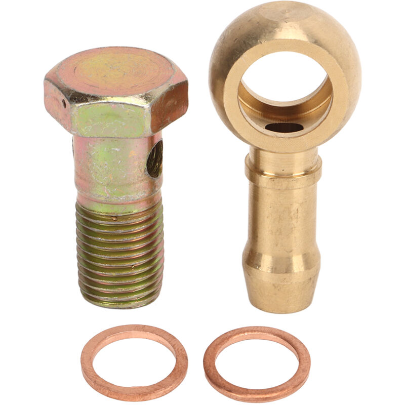 foto del prodotto kit di montaggio per bullone banjo m12 x 1,5 mm con 2 rondelle, adattatore per montaggio freno banjo in lega di alluminio per auto ej.life