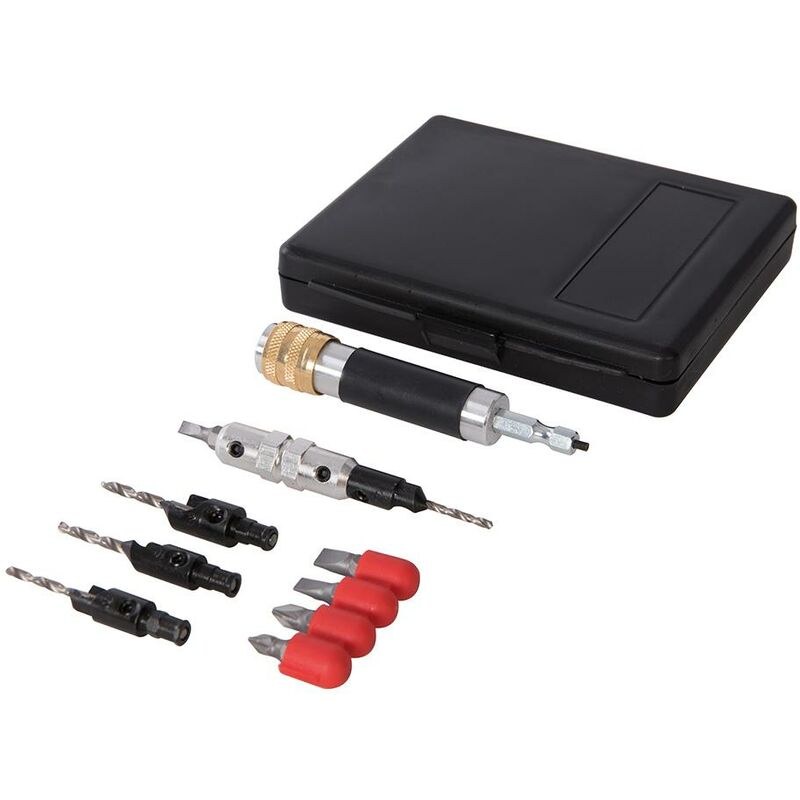 foto del prodotto kit di preforatura, accecamento e avvitamento a cambio rapido 11 p.zi 11 p.zi
