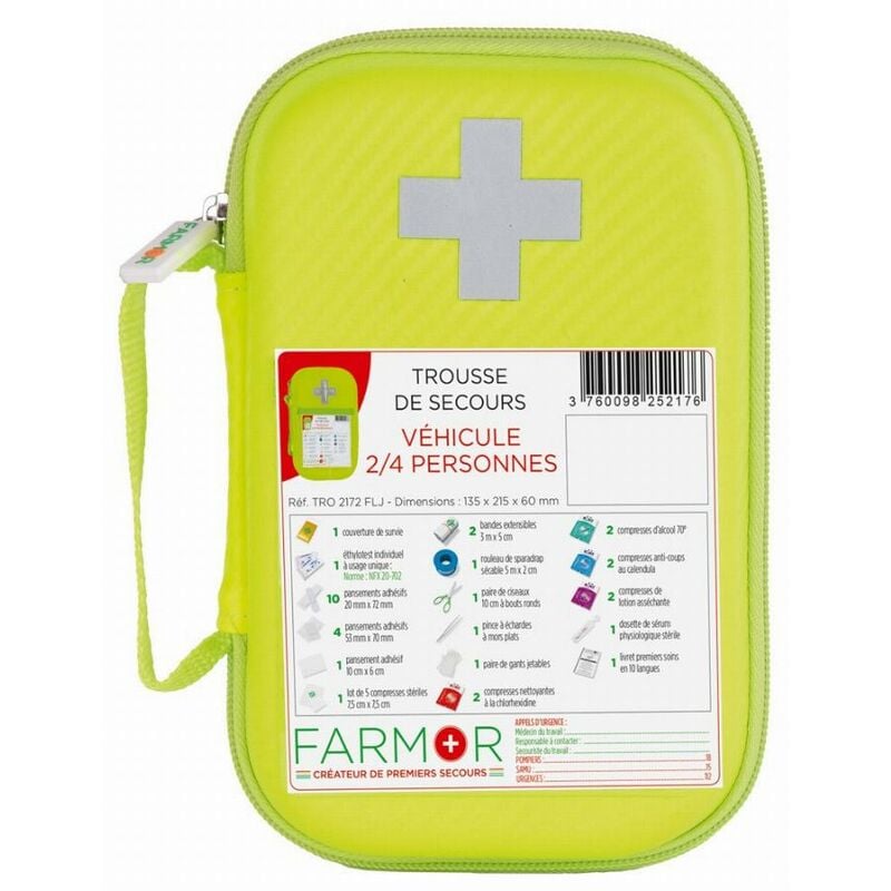 foto del prodotto kit di pronto soccorso per veicoli farmor alta visibilit tro 2172 flj