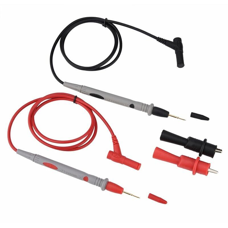 foto del prodotto kit di prova multimetro 1000v 20a set di cavi sonda elettronici digitali con morsetti a coccodrillo e spina a banana per pinza amperometrica