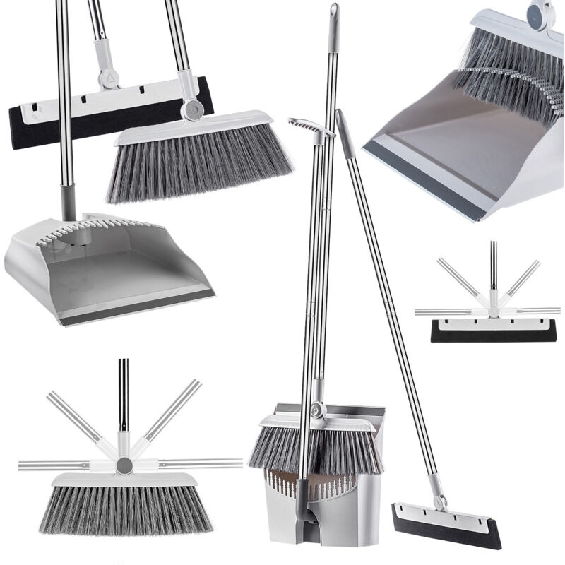 foto del prodotto kit di pulizia kadax 3 in 1, scopa, paletta, aspiratore per pavimenti