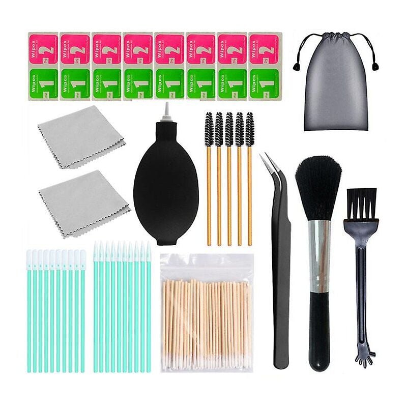 foto del prodotto kit di pulizia per cellulari da 140 pezzi per iphone, airpods, fotocamere, strumento di pulizia bebusingoto
