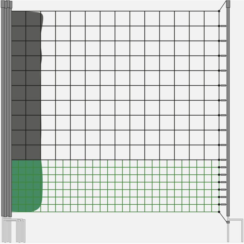 foto del prodotto kit di recinzione in rete modulare per galline