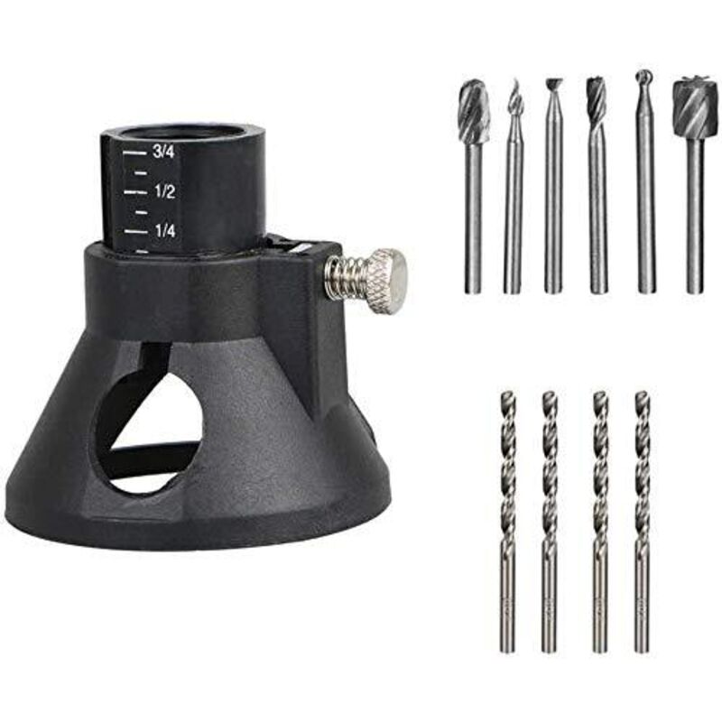 foto del prodotto kit di rettifica elettrica con kit di collegamento per router, set di punte in acciaio rapido