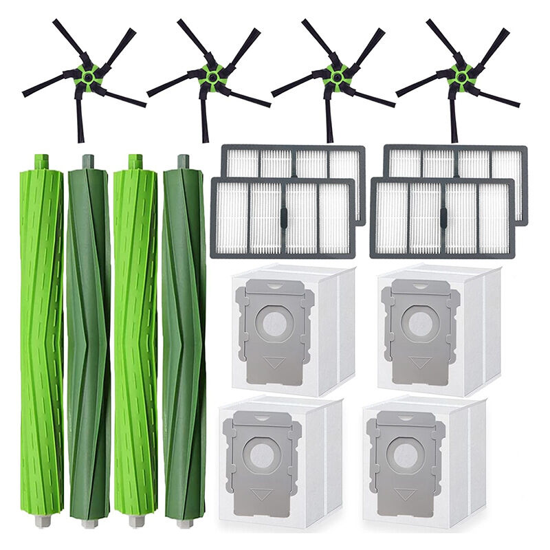 foto del prodotto kit di ricarica per irobot roomba s9 9150 s9 s9 plus s series robot aspirapolvere, spazzola di pulizia del bordo del filtro parte di ricambio per