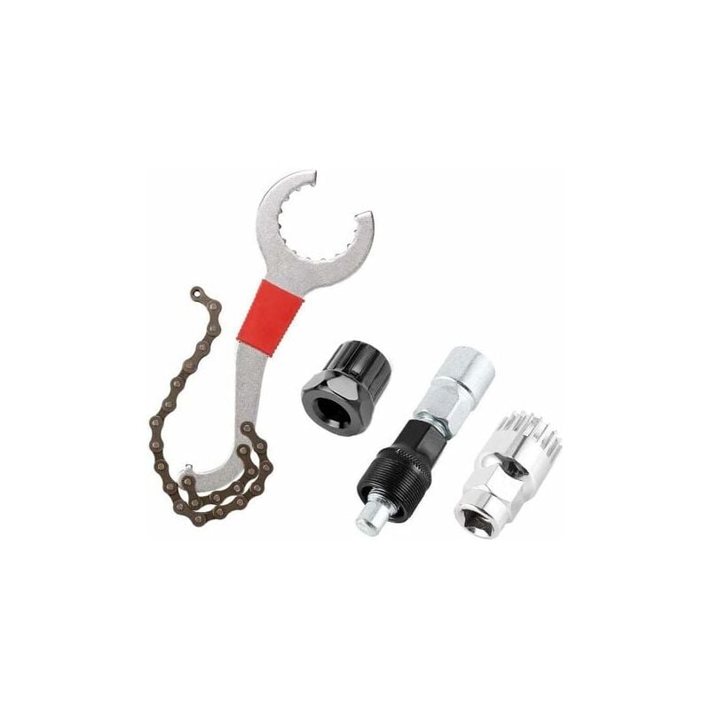 foto del prodotto kit di rimozione cassetta deragliatore bicicletta aiperq kit di riparazione multifunzione con frusta per catena, manovella, strumenti per la
