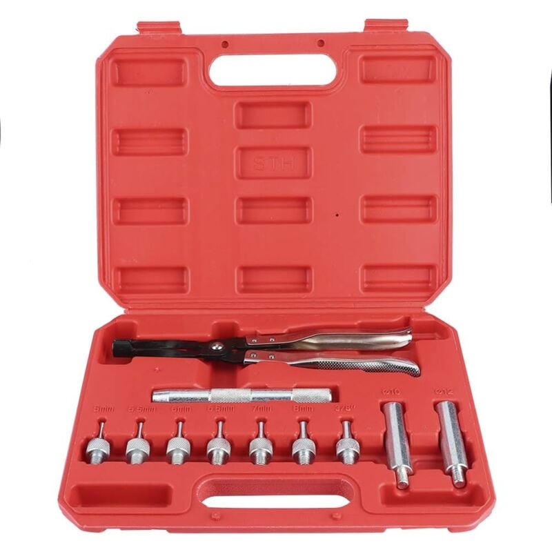 foto del prodotto kit di rimozione della guarnizione dello stelo della valvola da 11 pezzi, strumenti per la rimozione delle valvole automobilistiche
