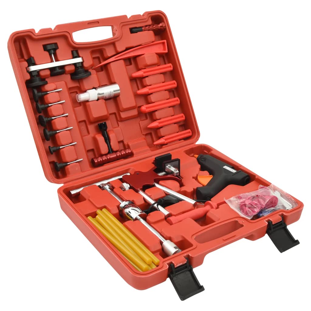 foto del prodotto kit di riparazione ammaccature da 42 pezzi con scatola di immagazzinaggio set di strumenti per la rimozione di ammaccature di veicoli 02 0004252