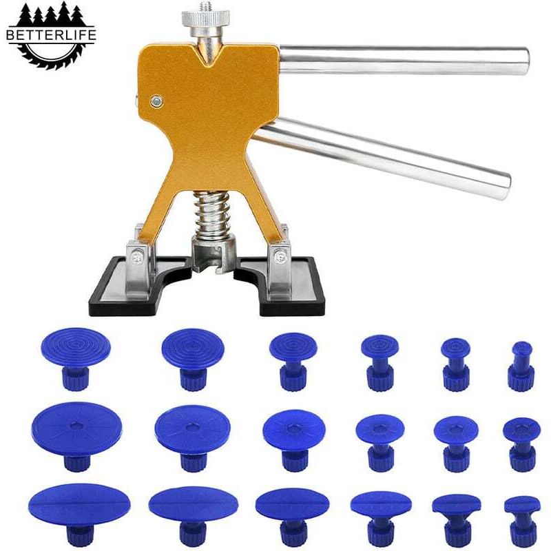 foto del prodotto kit di riparazione ammaccature senza vernice, strumento di rimozione ammaccature carrozzeria con 18 ventose blu per auto, frigorifero, moto, lavatrice
