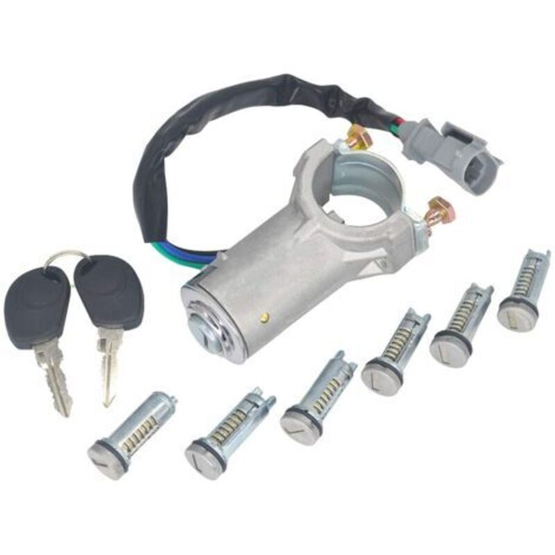 foto del prodotto kit di riparazione dell interruttore di accensione, cilindro di accensione, serratura, 2 chiavi per iveco daily 2000 2006 2992551 2991727