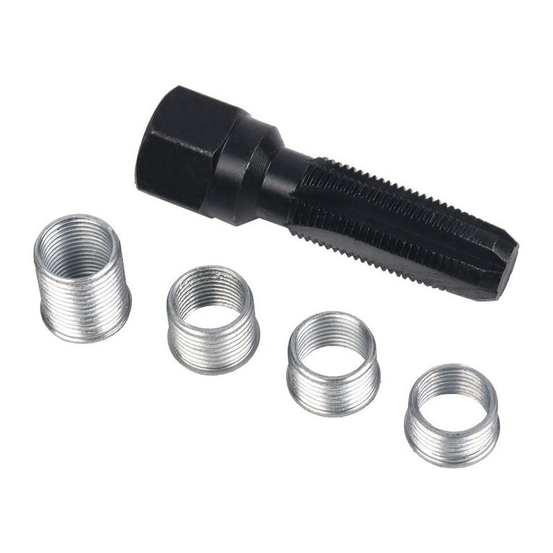 foto del prodotto kit di riparazione filettature candele, kit di riparazione filettature candele da 14 mm, 5 pezzi