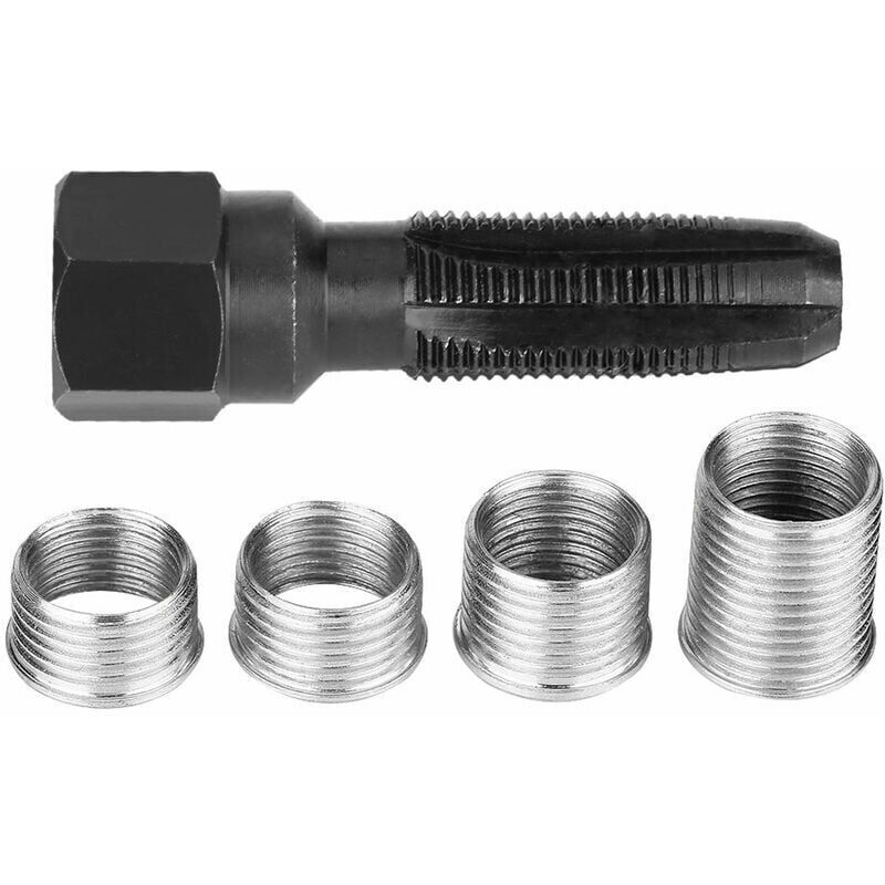 foto del prodotto kit di riparazione filettature candele, kit di riparazione filettature candele da 5 pezzi da 14 mm