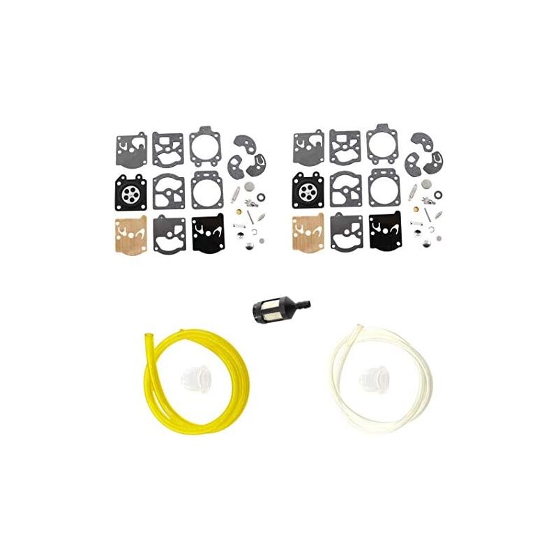 foto del prodotto kit di riparazione guarnizione diaframma carburatore 2x per echo series 123100 16330 walbro k10 wat stihl wa wt e 2x tubi flessibili