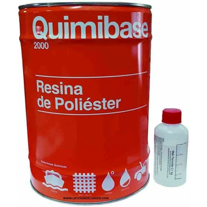 foto del prodotto kit di riparazione in resina poliestere 5 kg catalizzatore perossido. utile per riparazioni di auto, piscine, serbatoi...