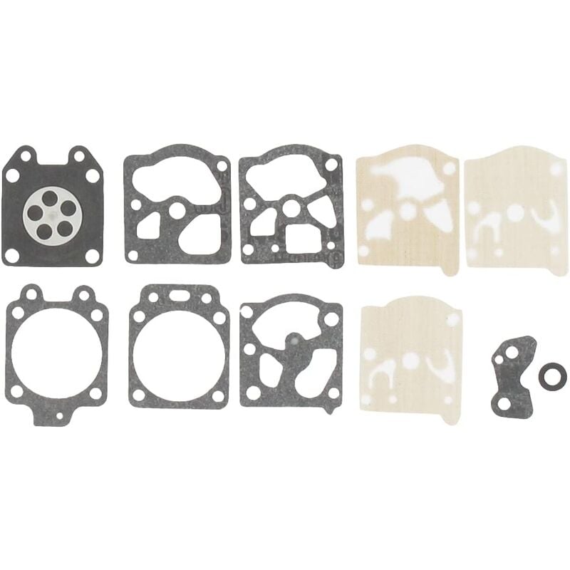 foto del prodotto kit di riparazione membrana e guarnizione del carburatore adatto alpina, castor, echo, efco, oleo mac, homelite, husqvarna, tanaka sostituisce