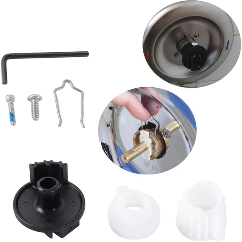 foto del prodotto kit di riparazione multiuso per maniglie doccia in plastica kit adattatore durevole per rubinetti per vasche da bagno e doccia 116653 pezzo di
