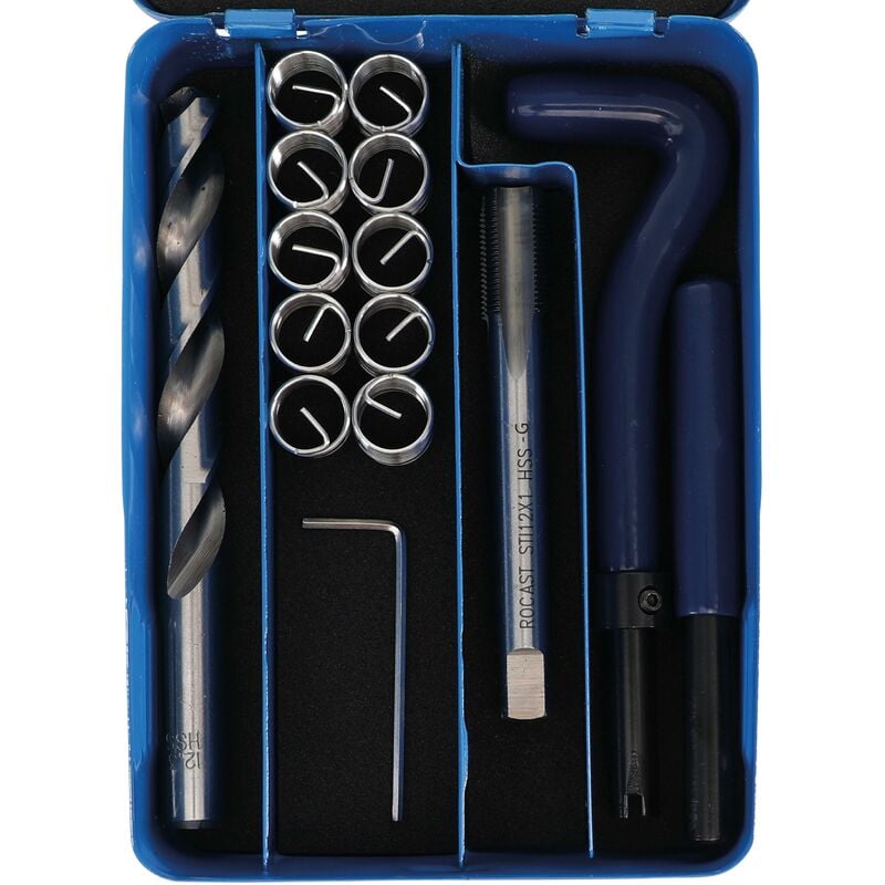 foto del prodotto kit di riparazione per filetti m12 x 1,0 mm 14 pz.