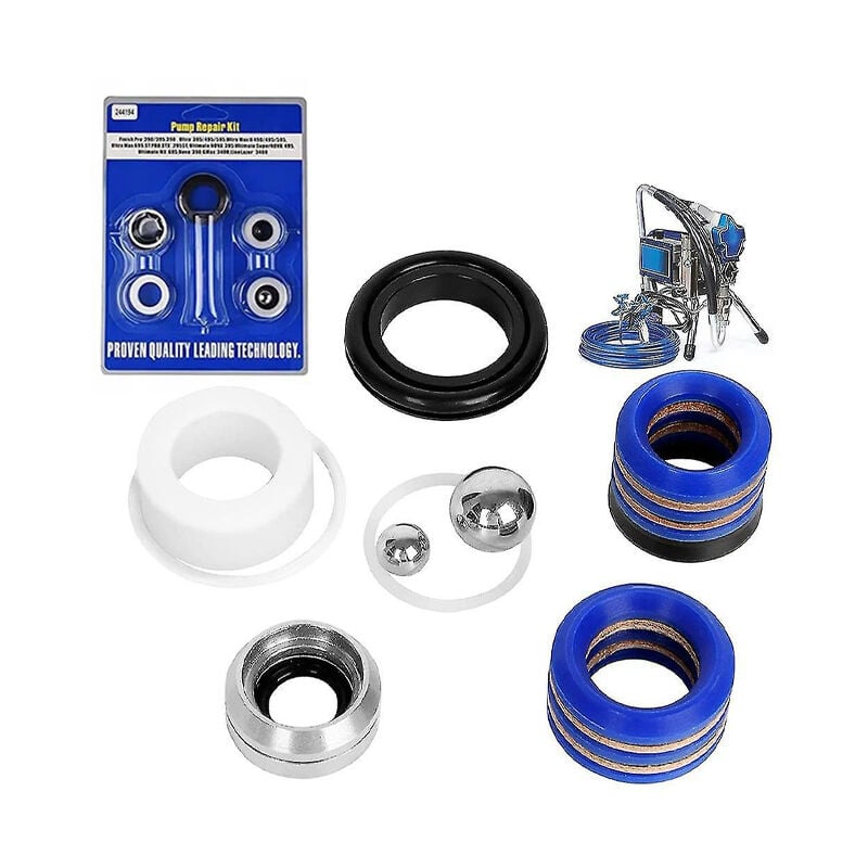 foto del prodotto kit di riparazione per graco st max st max ii finish pro 390. 395. 390. st max 190. 290. 390. 395. 490. 495. 595 244194 rosfix tornado rt2 rt3 