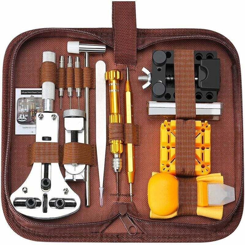 foto del prodotto kit di riparazione per orologi, set di strumenti professionali per barre a molla da 149 pezzi, strumento professionale per la riparazione di orologi,