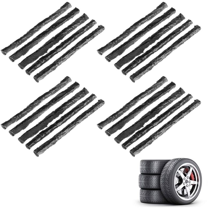 foto del prodotto kit di riparazione pneumatici, 20 punte per riparazione pneumatici, strisce di riparazione, kit di riparazione pneumatici per auto, kit di
