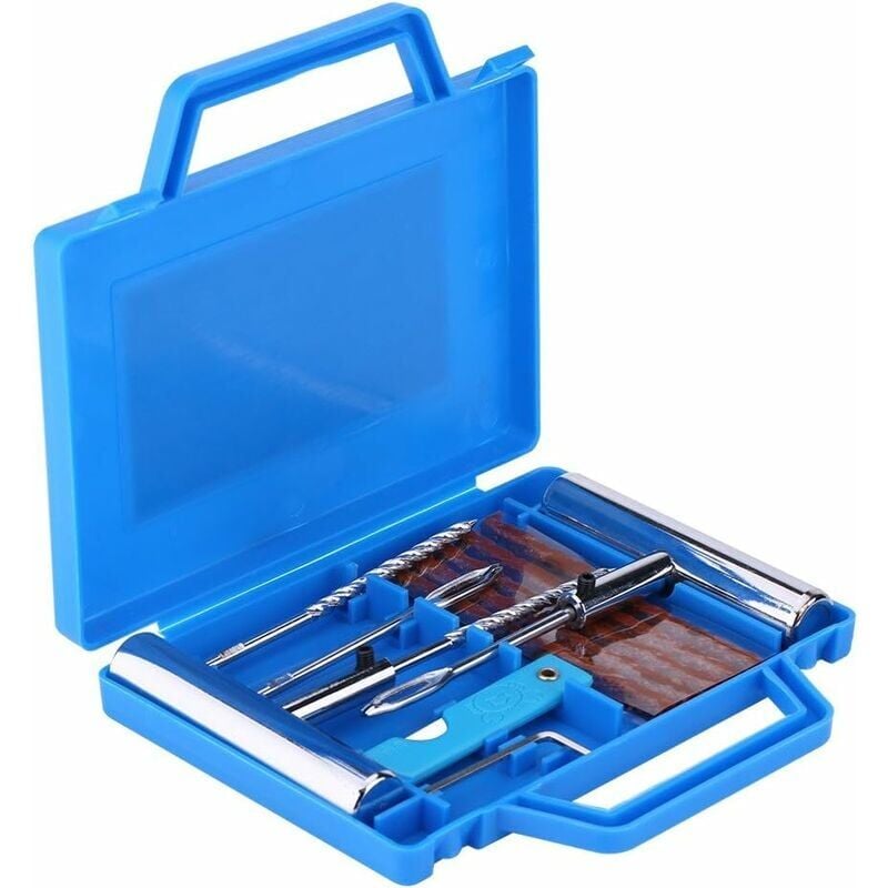 foto del prodotto kit di riparazione pneumatici, 7 pezzi kit di riparazione diagnostica professionale per pneumatici in metallo kit di strumenti affidabili per la