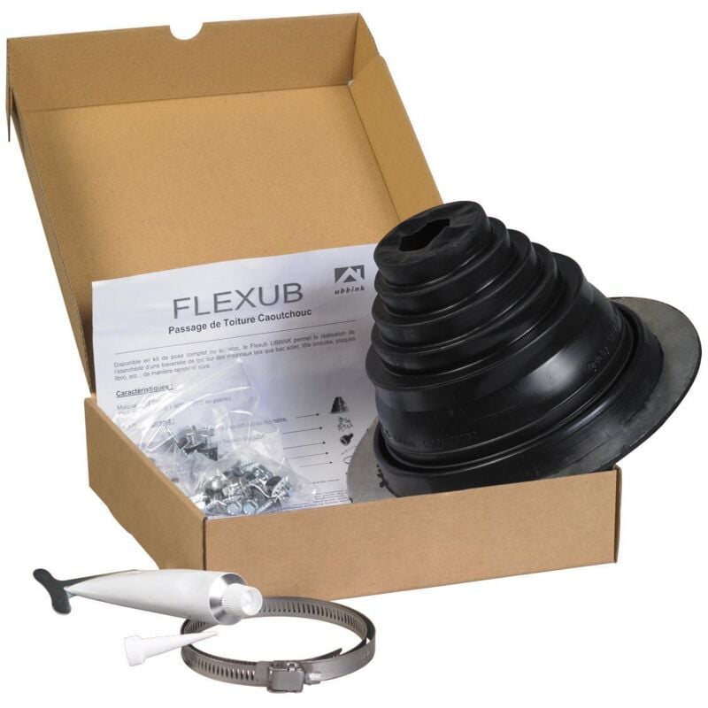 foto del prodotto kit di scossaline flexub per tetti di serbatoi in acciaio a base circolare 75 150 mm