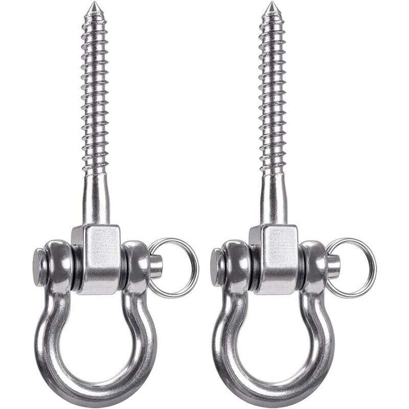 foto del prodotto kit di sospensione con ganci da soffitto in acciaio inossidabile 304 con capacit di 900 kg per sedia sospesa, amaca, sacchi di sabbia