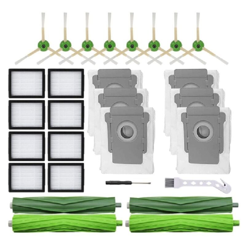 foto del prodotto kit di sostituzione accessori da 26 pezzi per irobot roomba serie ei e j e5 e6 e7 i3 i4 i6 i7 i7 i8 filtro per aspirapolvere spazzole laterali