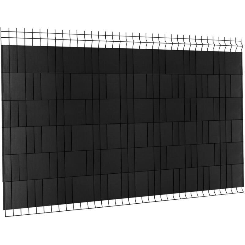 foto del prodotto kit di stecche orizzontali nere flessibili in pvc 35 m