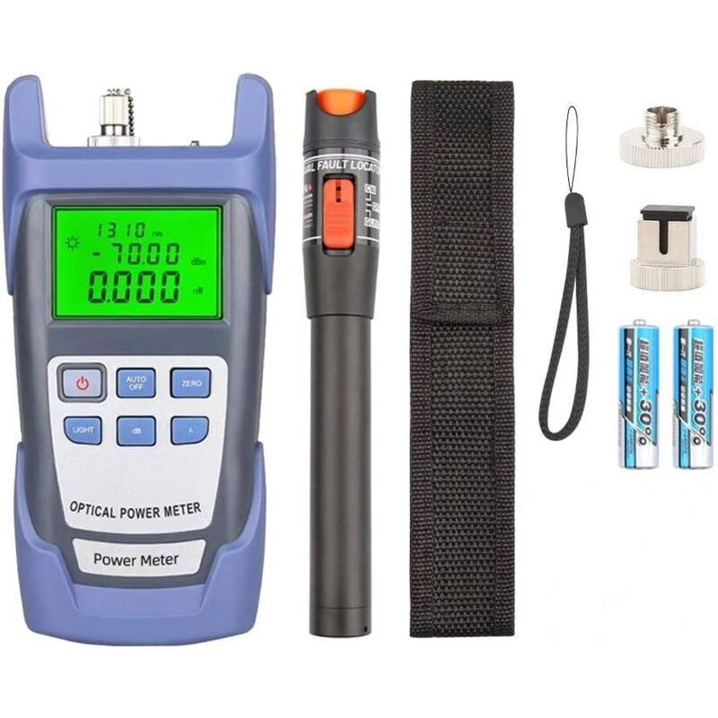 foto del prodotto kit di strumenti per fibra ottica con misuratore di potenza ottica da 10 mw penna per test in fibra ottica portatile penna per test in fibra ottica a