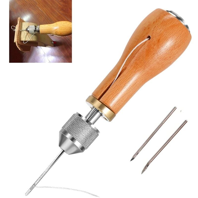 foto del prodotto kit di strumenti professionali per la riparazione di punti a mano per cuciture rapide su pelle e tessuti pesanti