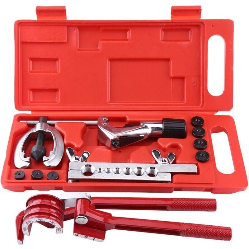 foto del prodotto kit di svasatura tubi , kit di riparazione tubi carburante freni con set di utensili per piegatura taglierina 11 pezzi