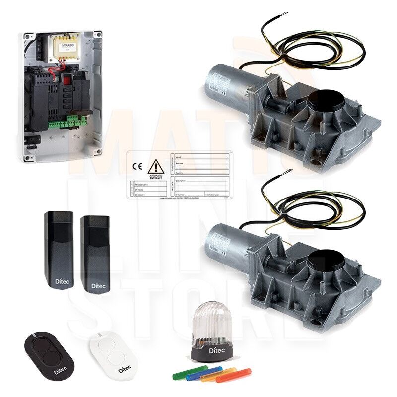 immagine 0 del prodotto kit ditec ditcb24 24v cubic cancello ante battenti interrato ml330