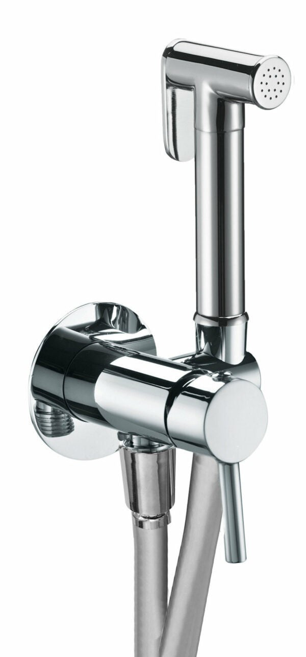 foto del prodotto kit doccetta bidet per wc con miscelatore in ottone completo silve 120