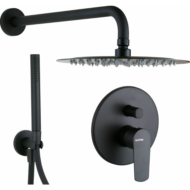 foto del prodotto kit doccia completo colore nero opaco gattoni avio av715 pdno nero opaco