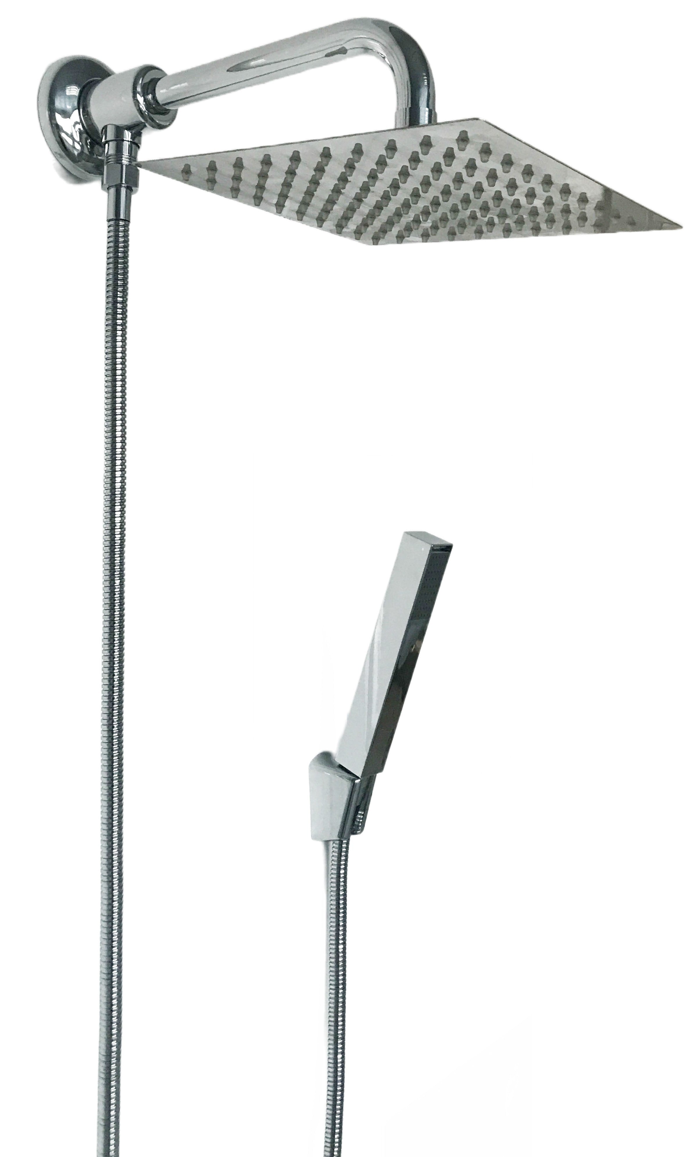 foto del prodotto kit doccia con deviatore a pressione e braccio cm 25