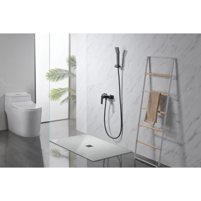 foto del prodotto kit doccia con monocomando modello art colore nero finitura in black gun metal imex