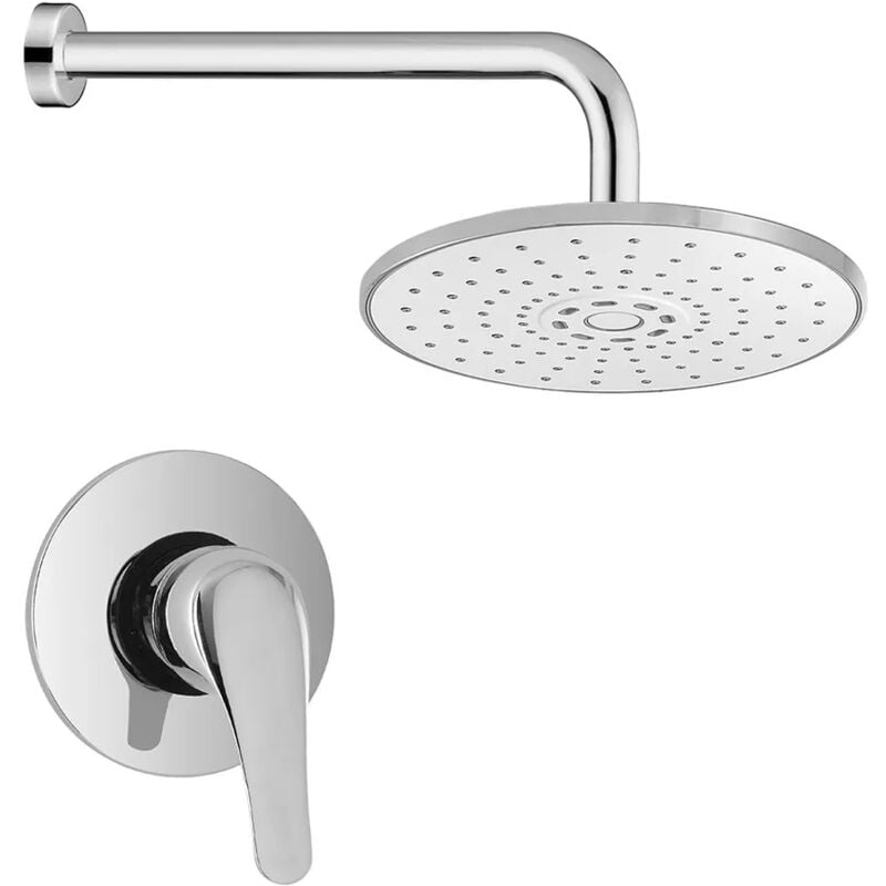 foto del prodotto kit doccia kant completo di miscelatore a incasso con braccio doccia e soffione tondo