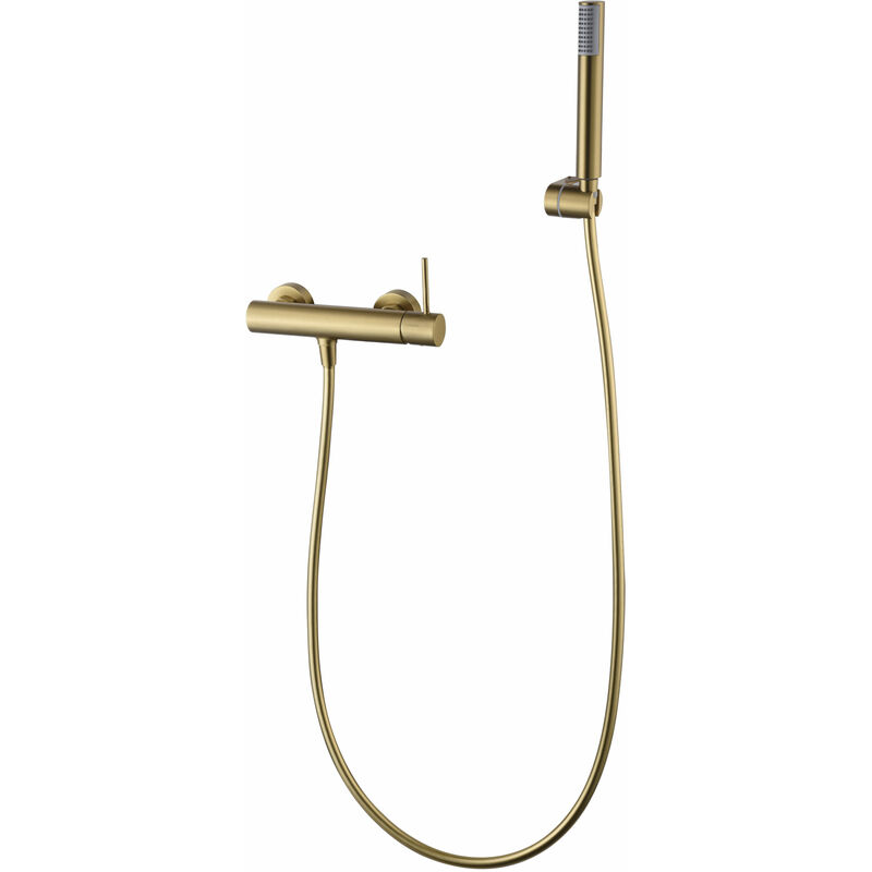 foto del prodotto kit doccia monocomando modello monza colore oro finitura oro spazzolato imex