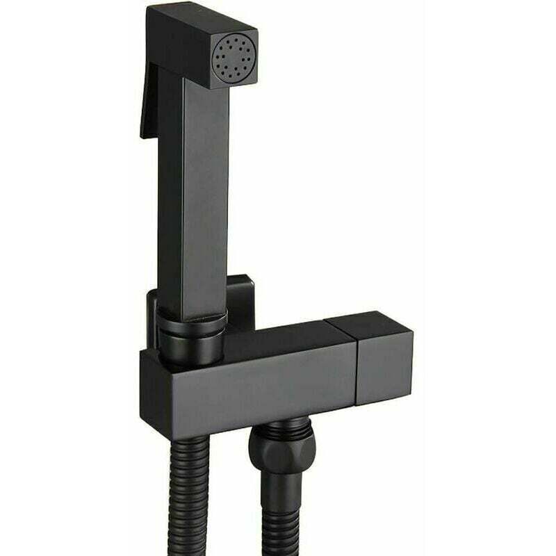 foto del prodotto kit doccia per wc in ottone nero spruzzatore per bidet portatile con staffa a parete igiene personale modello g1 2.